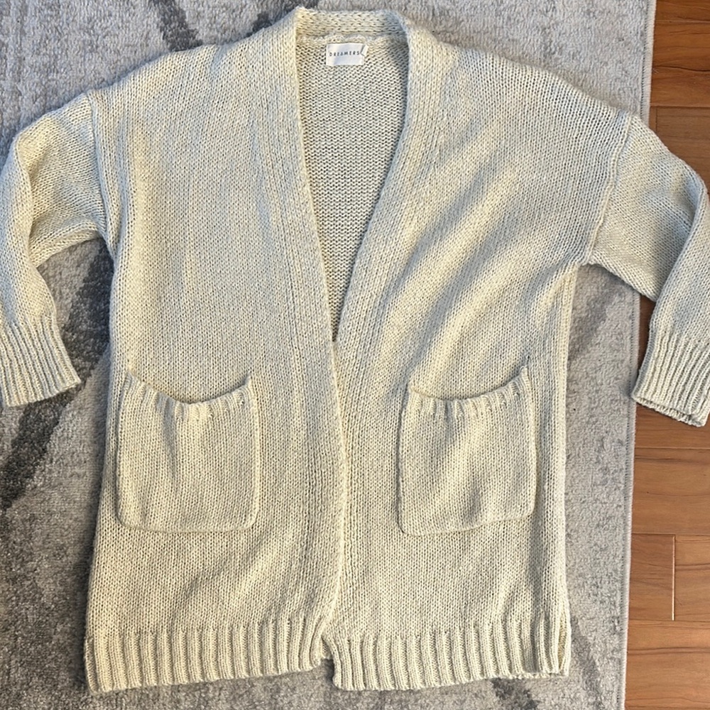 Women's Cream Cardigan Sweater